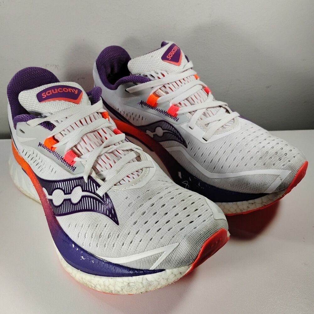 Saucony Endorphin Speed 4 Women's US 9 White Violet Athletic Running Shoes